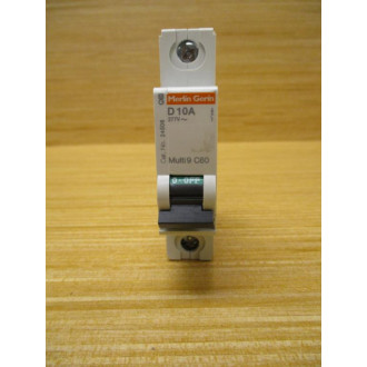 Merlin Gerin 24506 Square D Breaker 10A MG24506 Schneider WO DIN Clip (Pack of 2) - Used