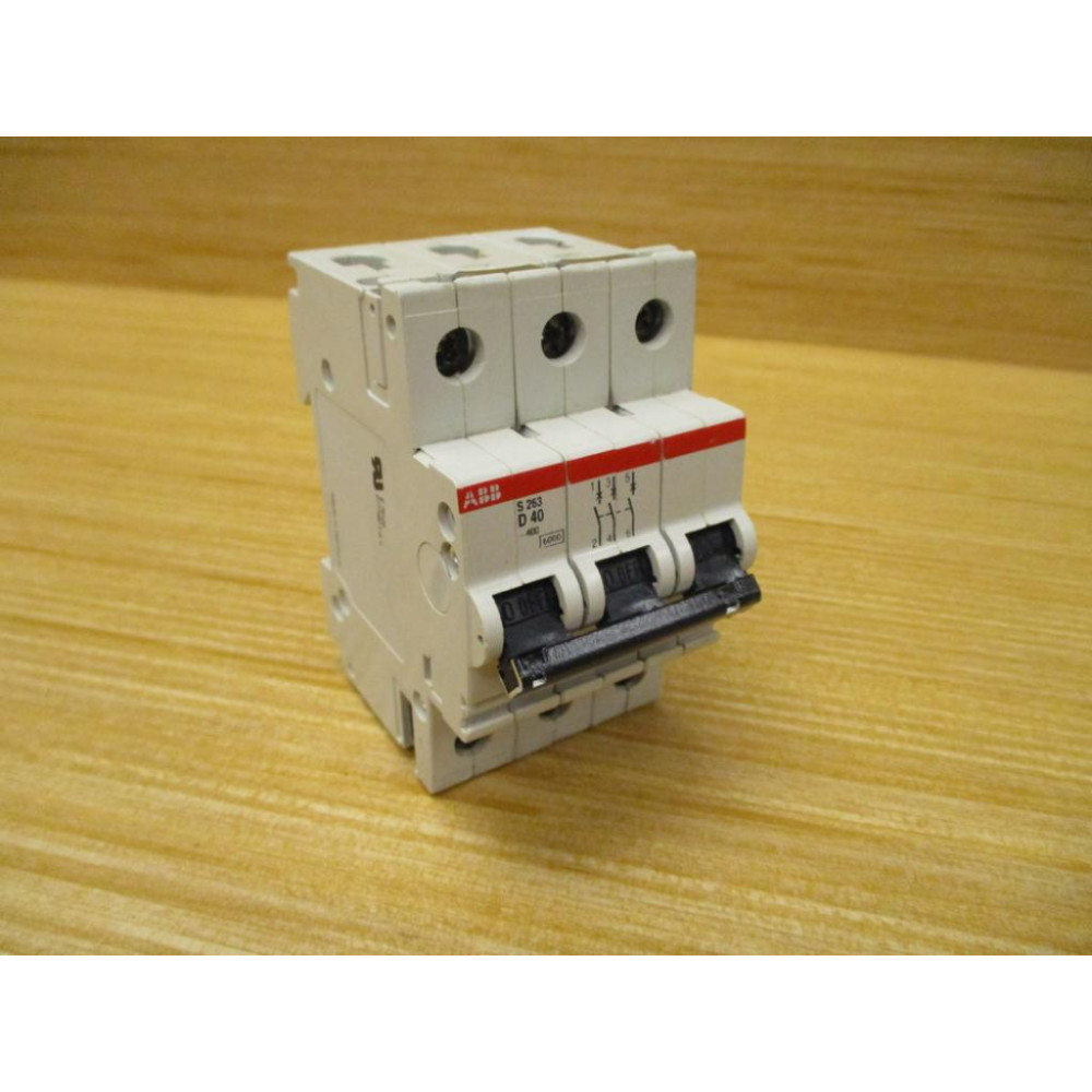 ABB S263 D40 40A Circuit Breaker S263D40 - Used