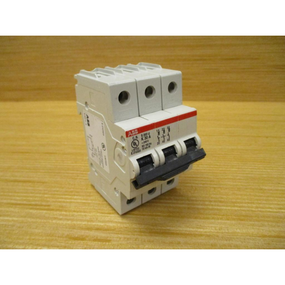 ABB S 203 U K 30A Circuit Breaker S203UK30A - Used