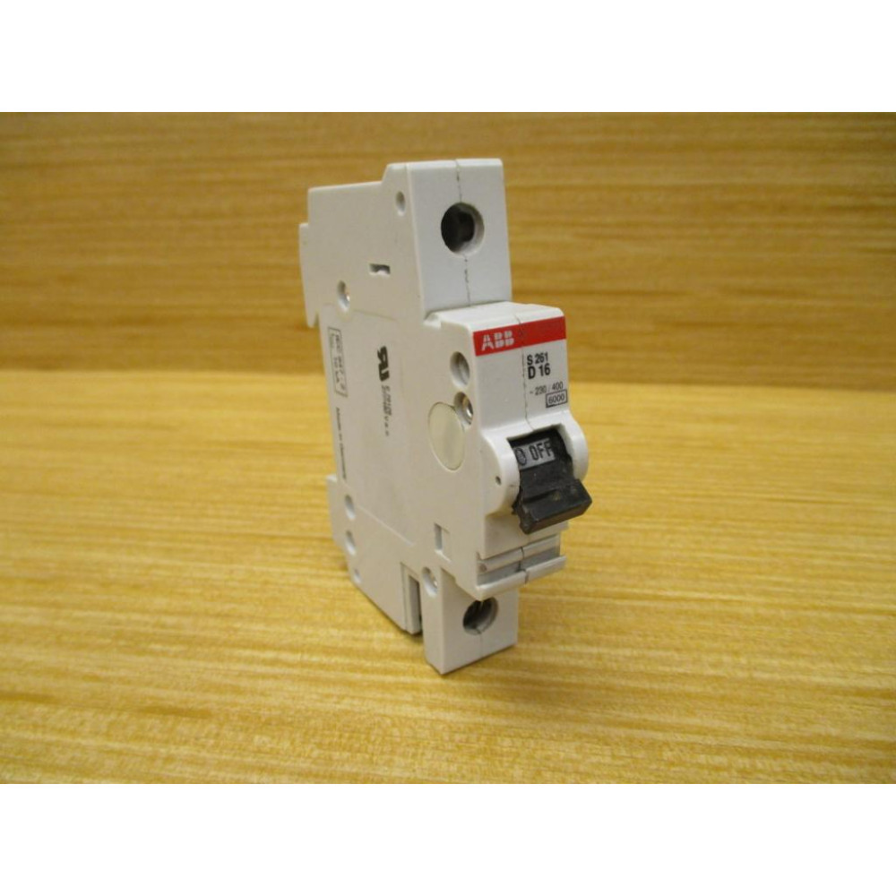 ABB S261 D16 16A Circuit Breaker S261D16 - Used ABB S261 D16 16A Circuit Breaker S261D16 - Used