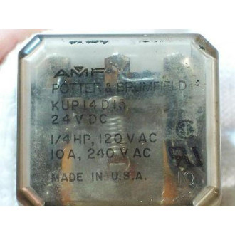 Potter & Brumfield KUP-14D15-24V DC Relay KUP-14D15-24V KU-4716 - Used