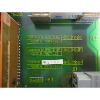 Siemens 462018.7912.12 Circuit Board 462018.1901.02 - Used