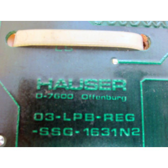 Hauser Elektronik 03-LPB-REG-SSG-1631N2 Circuit Board SSG-100 - Used