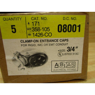 ABIAS 08001 Clamp-On Entrance Cap 171 (Pack of 5)