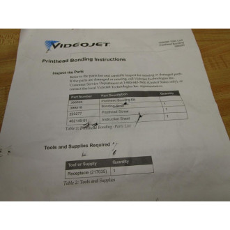 VideoJet 399520 Printhead Bonding Kit - New No Box