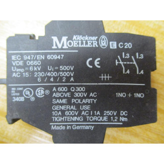 Klockner Moeller EC20 Contact Block - New No Box