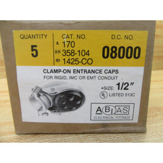 ABIAS 08000 Clamp-On Entrance Cap (Pack of 5)