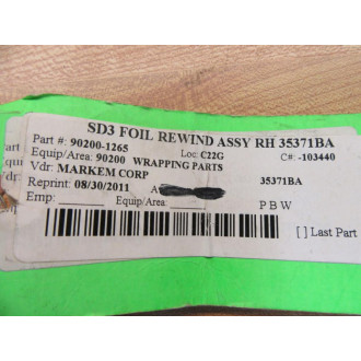 Markem 90200-1265 Wrapping Part 902001265 - New No Box