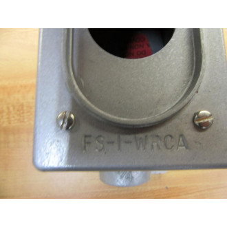 O-ZGedney FS-1-WRCA Single Receptacle Cover WBox FS1WRCA - New No Box