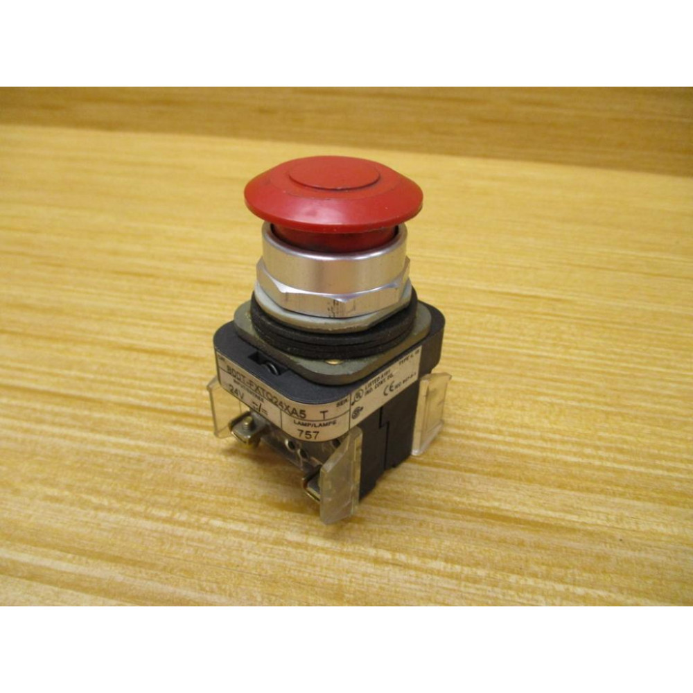 Allen Bradley 800T-FXTQ24XA5 Red Button 800TFXTQ24AX5 w800T-XA, Blank - Refurbished