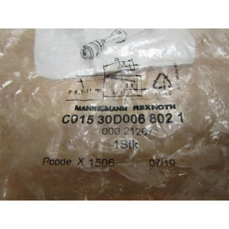 MannesmannRexroth C015 30D006802 1 Cable Connector 000.21267 (Pack of 2)