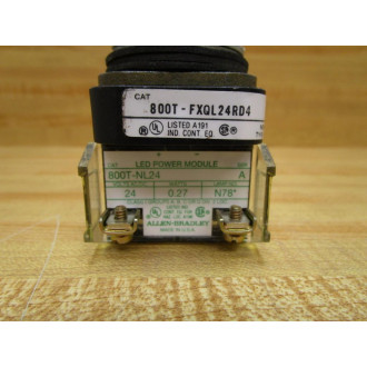 Allen Bradley 800T-FXQL24RD4 PushPull Operator 800TFXQL24RD4 Amber - New No Box