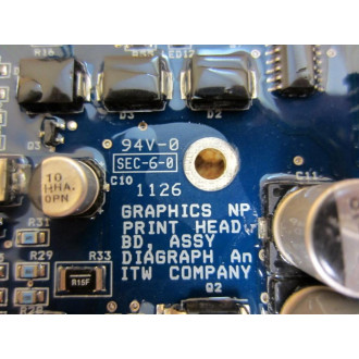 Diagraph  ITW 5765-523 Graphics NP Print Head Board Assy 5765523 - Used