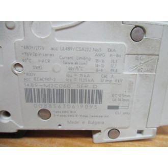 Allen Bradley 1489-M2C060 Circuit Breaker 6AMP - Used