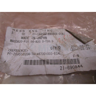 Hess Engineering MASDB20-P20.00-B20.0-T20.0 Positioning Pin (Pack of 2)