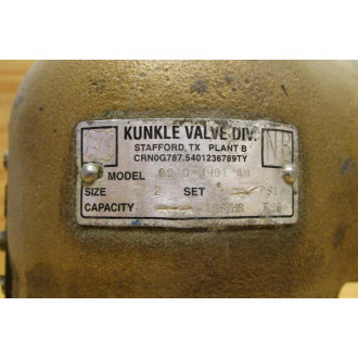 Kunkle Valve 6010-JH01-AM Safety Relief Valve 6010JH01AM - Used