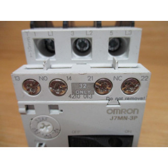 Omron J7MN-3P-E63 Motor-Protective Circuit Breaker 0.4-0.63 AMP W4210-013 - Used