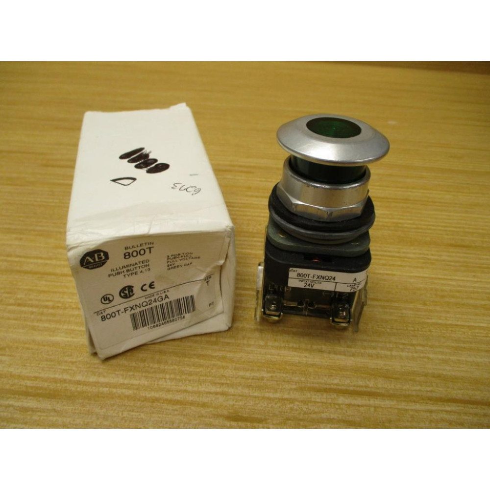 Allen Bradley 800T-FXNQ24GA Button 800TFXNQ24GA Green