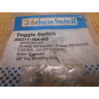 Selecta Switch SS211-16A-BG Toggle Switch SS21116ABG