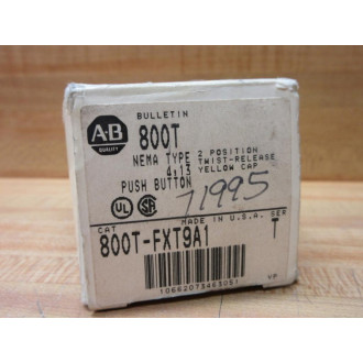 Allen Bradley 800T-FXT9A1 Button Yellow 800T-XA1