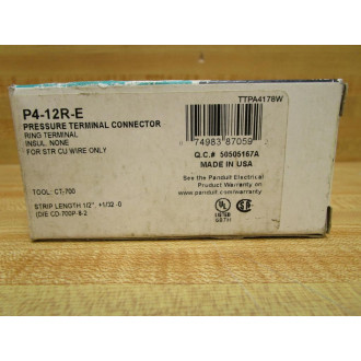 Panduit P4-12R-E Ring Terminal P412RE (Pack of 17)