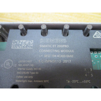 Siemens 6ES7 194-4CA00-0AA0 Connection Module 6ES71944CA000AA0 - New No Box