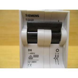 Siemens 5SX22-D6 6A Circuit Breaker 5SX22D6 - New No Box