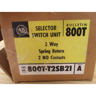 Allen Bradley 800T-T2SB21 Toggle Switch 800T2SB21 Ser. A