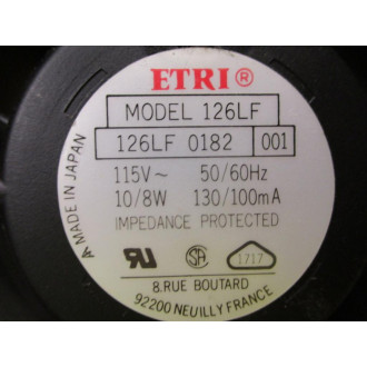 ETRI 126LF 0182 AC Fan Set 126LF0182 - Used