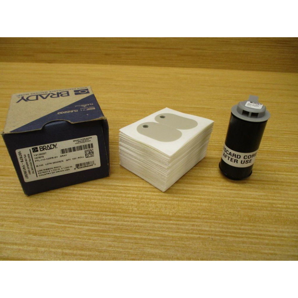 Brady PTL-110-145FR-GY Fire Retardant Tag 107879