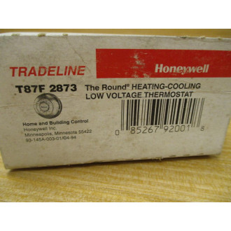 Honeywell T87F 2873 Low Voltage Thermostat T87F2873 Honeywell T87F 2873 Low Voltage Thermostat T87F2873