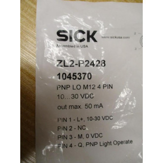 Sick ZL2-P2428 Retro-Reflective Sensor 1045370