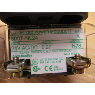 Allen Bradley 800T-FXTQL24RA1 Button W LED Module