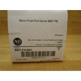 Allen Bradley 800T-FXJ9A1 Push Pull Operator 800TFXJ9A1 Yellow