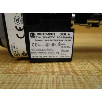 Allen Bradley 800T-FXQH2RA5 Red Button