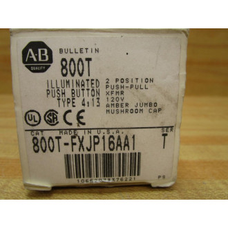 Allen Bradley 800T-FXJP16AA1 PushPull Operator 800T-FXP16 A1 Amber