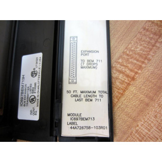 GEFanuc IC697BEM713H Bus Expansion Transmitter - Used