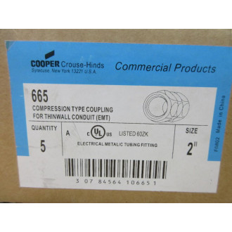 Crouse - Hinds 665 Cooper Compression Coupling 2" (Pack of 5)