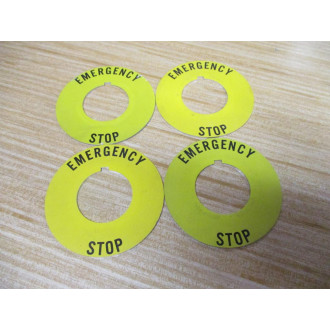 Allen Bradley 800T-X646EM Emergency Stop Legend Plate (Pack of 10) - Used
