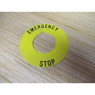 Allen Bradley 800T-X646EM Emergency Stop Legend Plate (Pack of 10) - Used