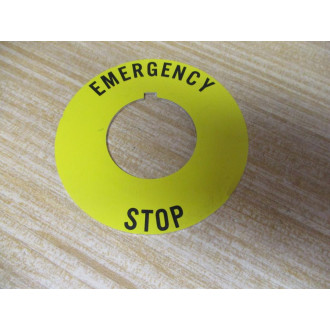 Allen Bradley 800T-X646EM Emergency Stop Legend Plate (Pack of 4) - New No Box