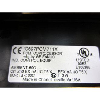 GEFanuc IC697PCM711X PCM Processor PCMA3 - Used