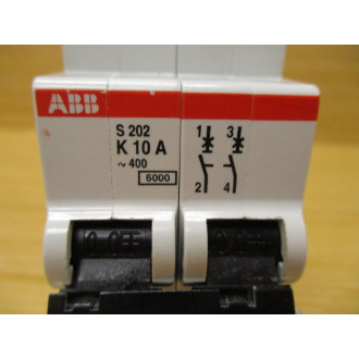 ABB S202 K10A 10A Circuit Breaker S202K10A 400V (Pack of 2) - Used