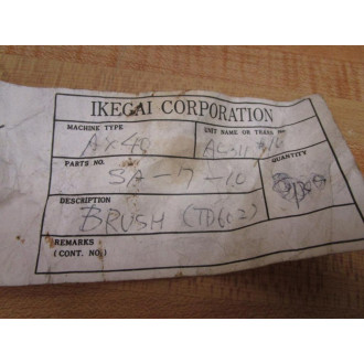 Ikegai TD 602 Carbon Brush SA-7-10 - New No Box