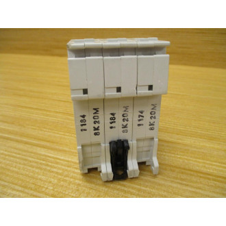 ABB S 203 P K 20 A Circuit Breaker S203PK20A 20A Cracked (Pack of 3) - Used