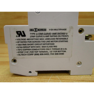 ABL Sursum 2D.10 10A Circuit Breaker D10 - Used