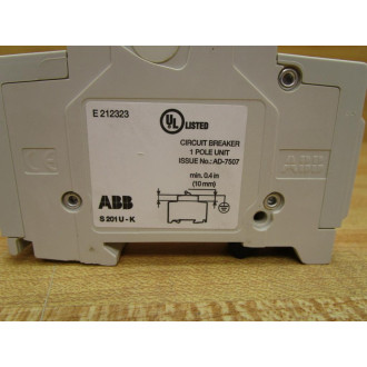 ABB S201 U K10A 10A Circuit Breaker S201UK10A - Used
