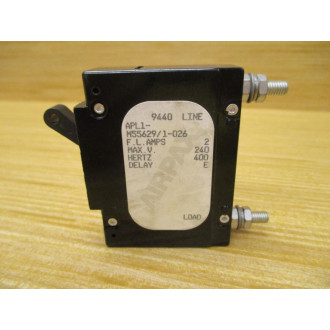 Airpax APL1-M556291-026 2A Circuit Breaker APL1M556291026 - New No Box