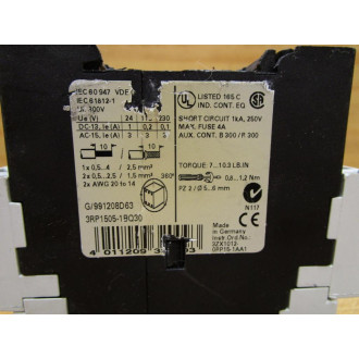 Siemens 3RP1505-1BQ30 Timing Relay 3RP15051BQ30 - Used