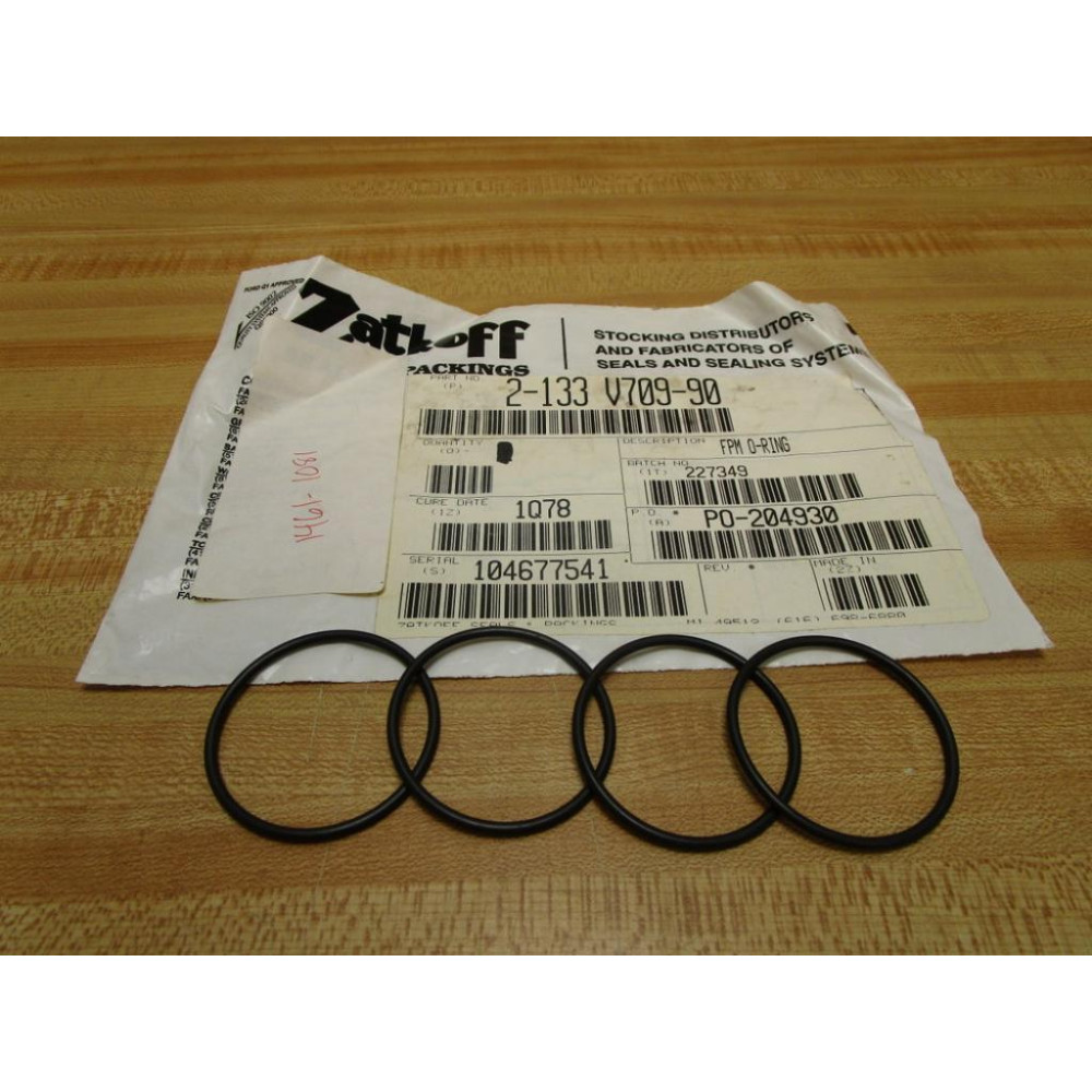 Zatkoff 2-133 V709-90 FPM O-Ring 2133V70990 (Pack of 4)
